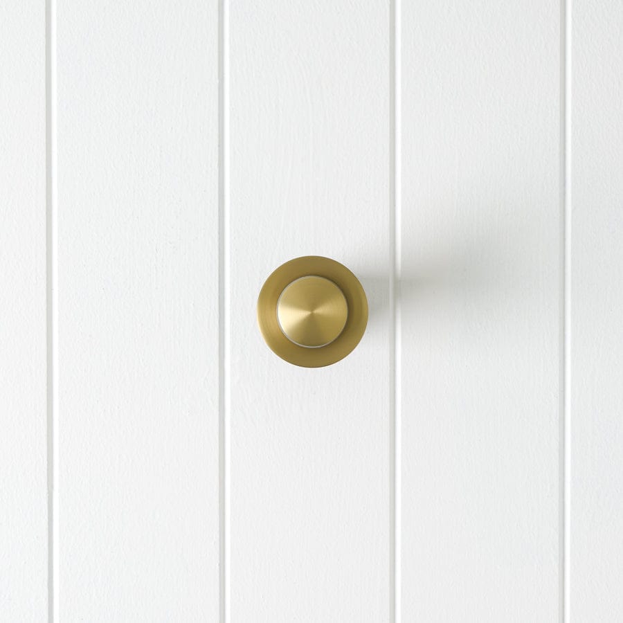 Pop Up Waste Drain Stopper in Brushed Brass - No Overflow Design for Bathroom Sink & Bathtub - Perfect for Modern Home Renovation and Plumbing Upgrades