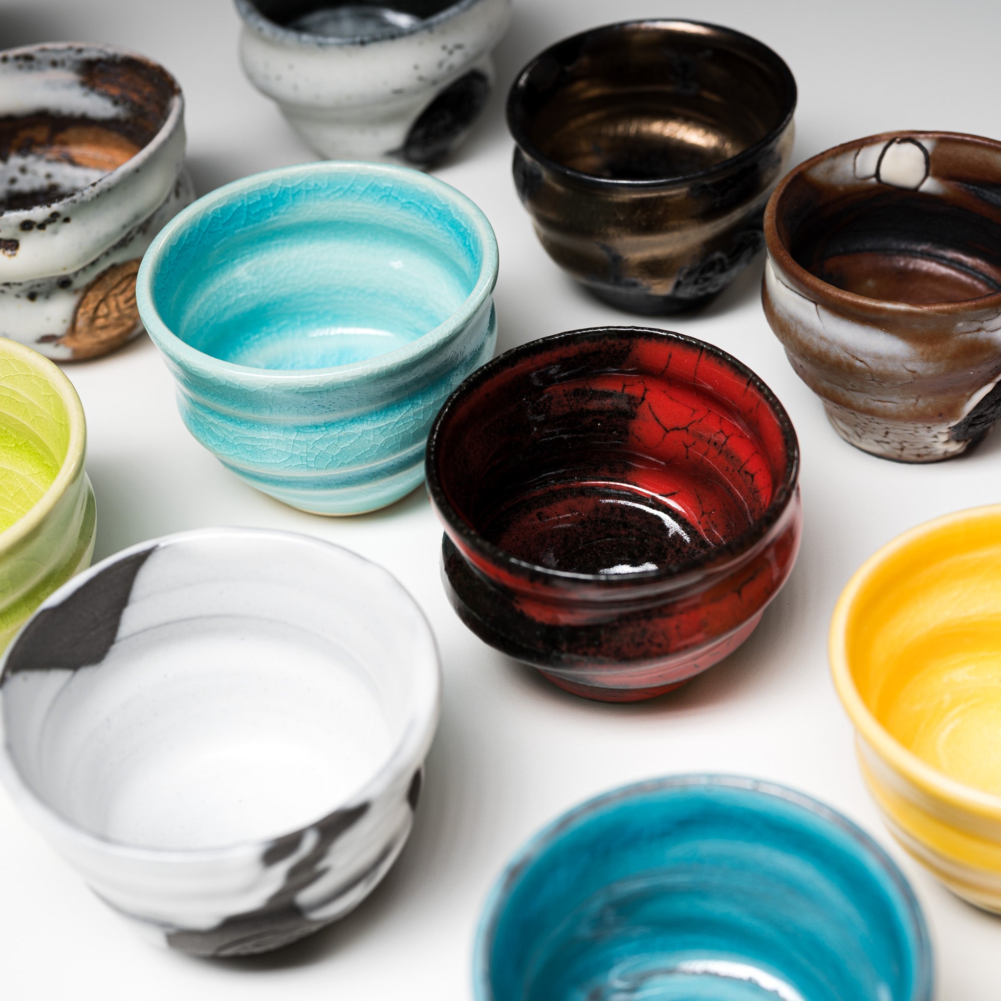 Premium NINSHU Japanese Sake Cup Set - Traditional Ceramic Teacups for Sake, Tea & Cocktails - Authentic Sakigake Design - Perfect for Home Dining, Gifts & Japanese Cultural Experience