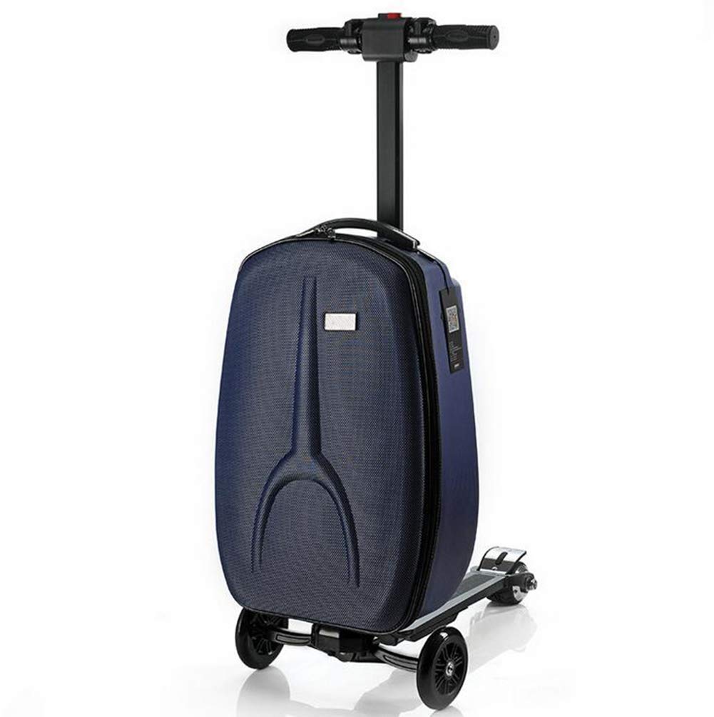 DGDD 20'' Luggage Scooter & Skateboard Storage Case - 35L Rolling Trolley Bag for Business Travel, School & Airport - Portable Kick-Board Suitcase with Wheels (Royal Blue) - Perfect for Commuting, Urban Travel & Campus Life