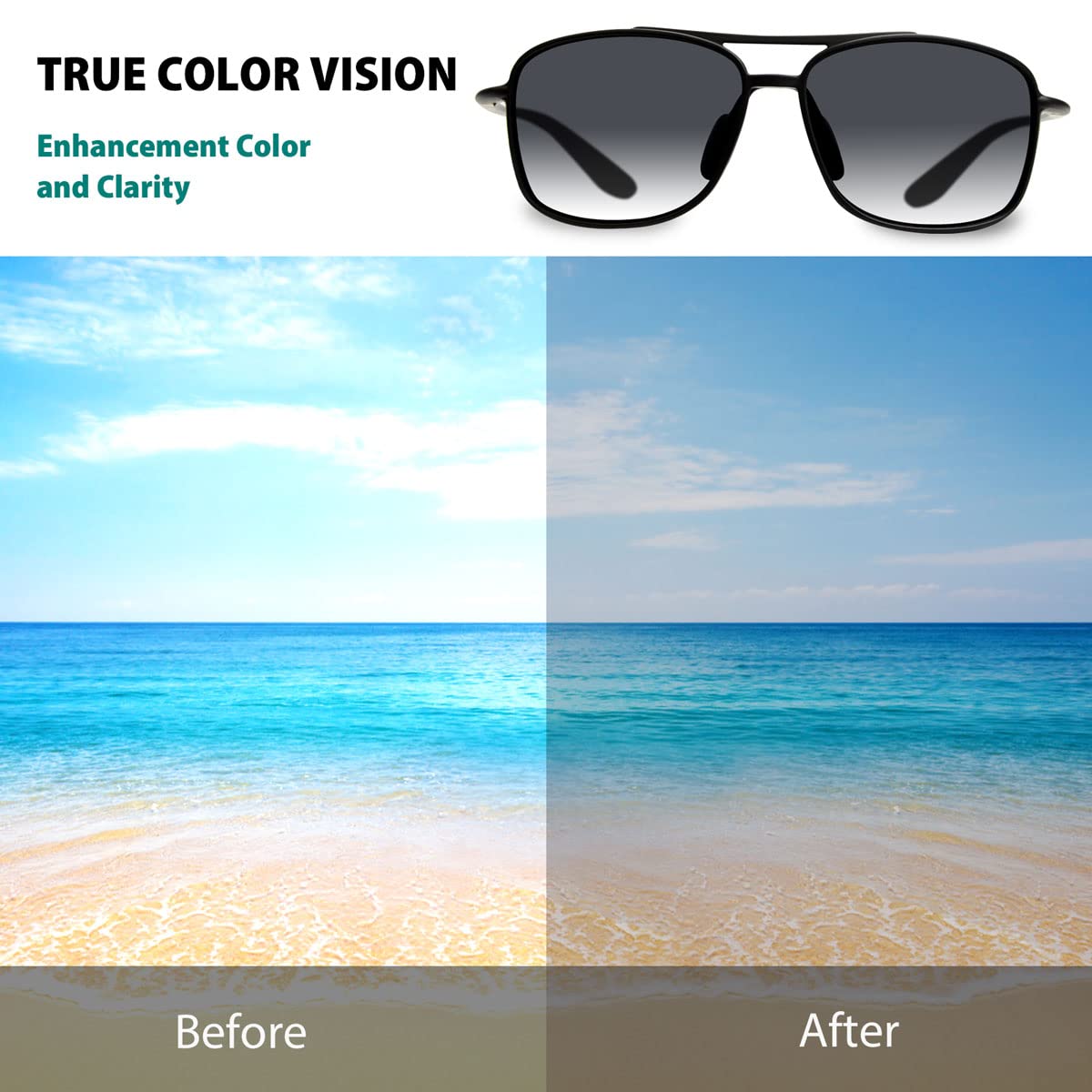 RAY&CI Polarized Aviator Sunglasses for Men & Women - UV Protection, Lightweight & Stylish - Perfect for Driving, Travel & Outdoor Activities RC-SR004