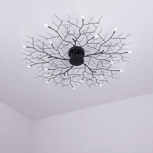 Modern LED Ceiling Light - Nordic Tree Branch Design Iron Chandelier for Living Room & Bedroom (95cm/10LED) - Home Decor Lighting Fixture for Hotel, Clubhouse & Residential Spaces