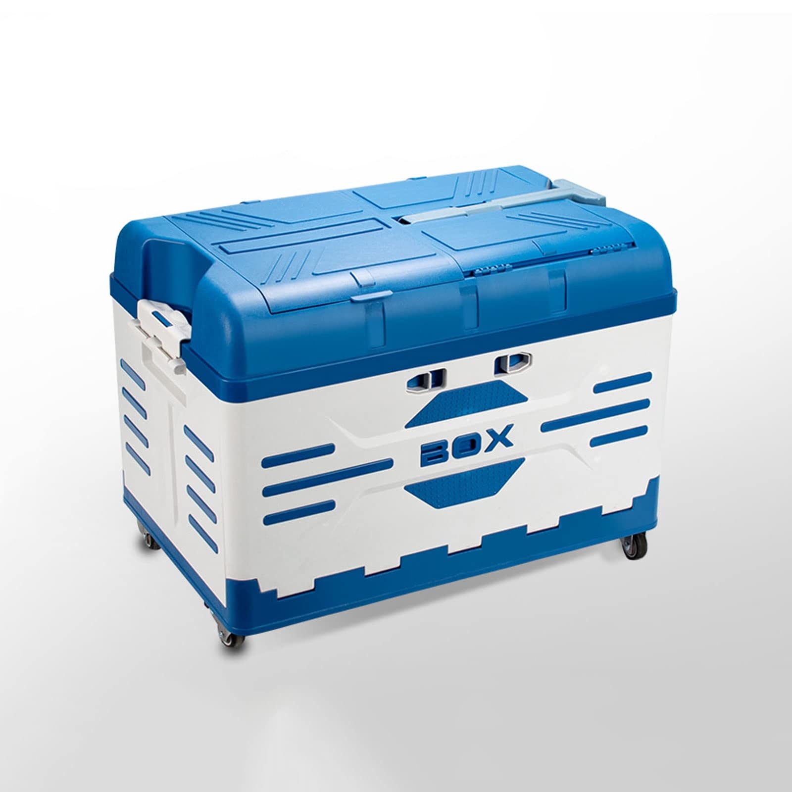 Collapsible Car Trunk Organizer with Wheels - Large Capacity Durable Auto Storage for SUV, Sedan & Minivan - Perfect for Groceries, Travel Gear & Sports Equipment (Blue)
