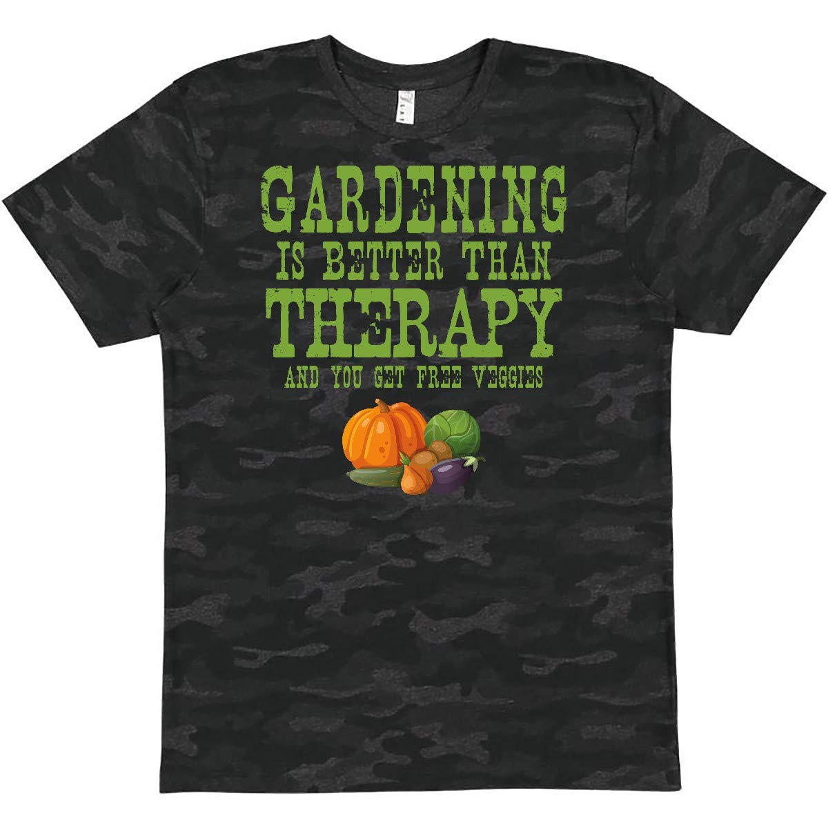 Inktastic Gardening Therapy Veggies T-Shirt for Women - Funny Vegetable Lover Gift for Gardeners - Perfect for Planting, Farmers Market & Outdoor Activities