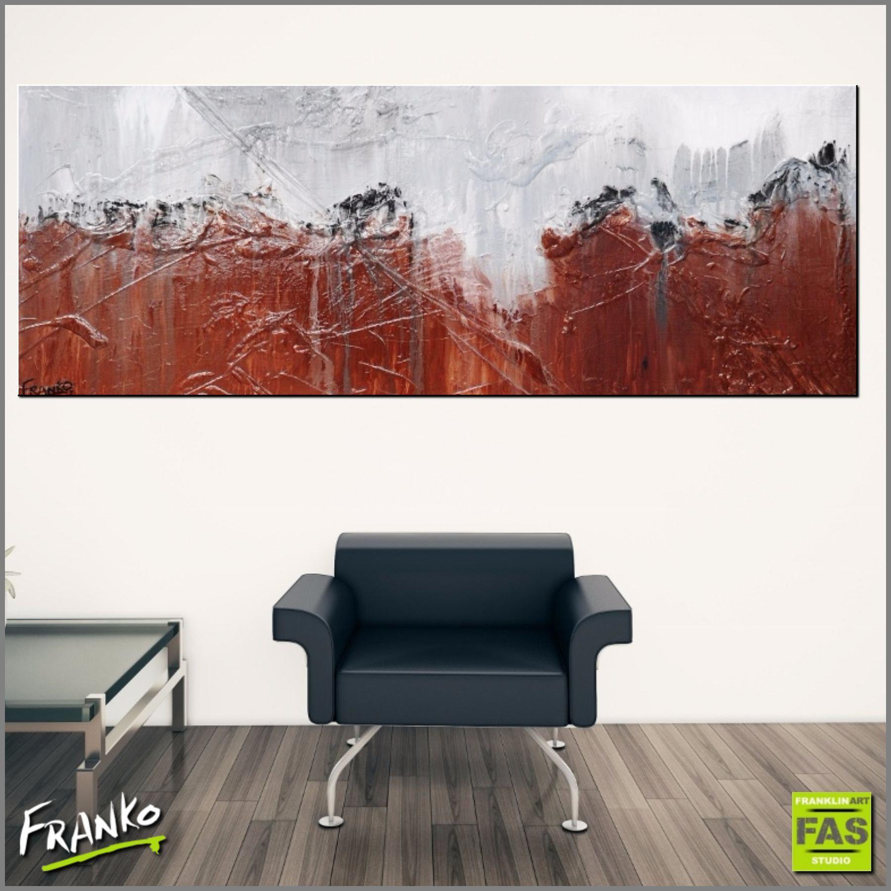 Earthling 160cm x 60cm Brown Abstract Canvas Wall Art - Modern Home Decor for Living Room, Bedroom & Office