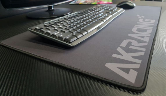 AK Racing Gaming Mouse Pad - Large Non-Slip Rubber Base, Smooth Surface for Precision Control (Black/Grey) - Perfect for PC, Laptop, Esports & Office Work