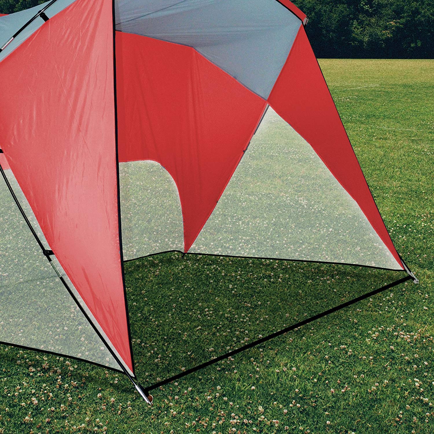 Caravan Canopy Sport Shelter - 10' x 10' Pop Up Canopy Tent with UV Protection, Waterproof & Portable for Outdoor Events, Camping, Beach, Picnics, Sports Games and Backyard Parties (Red)