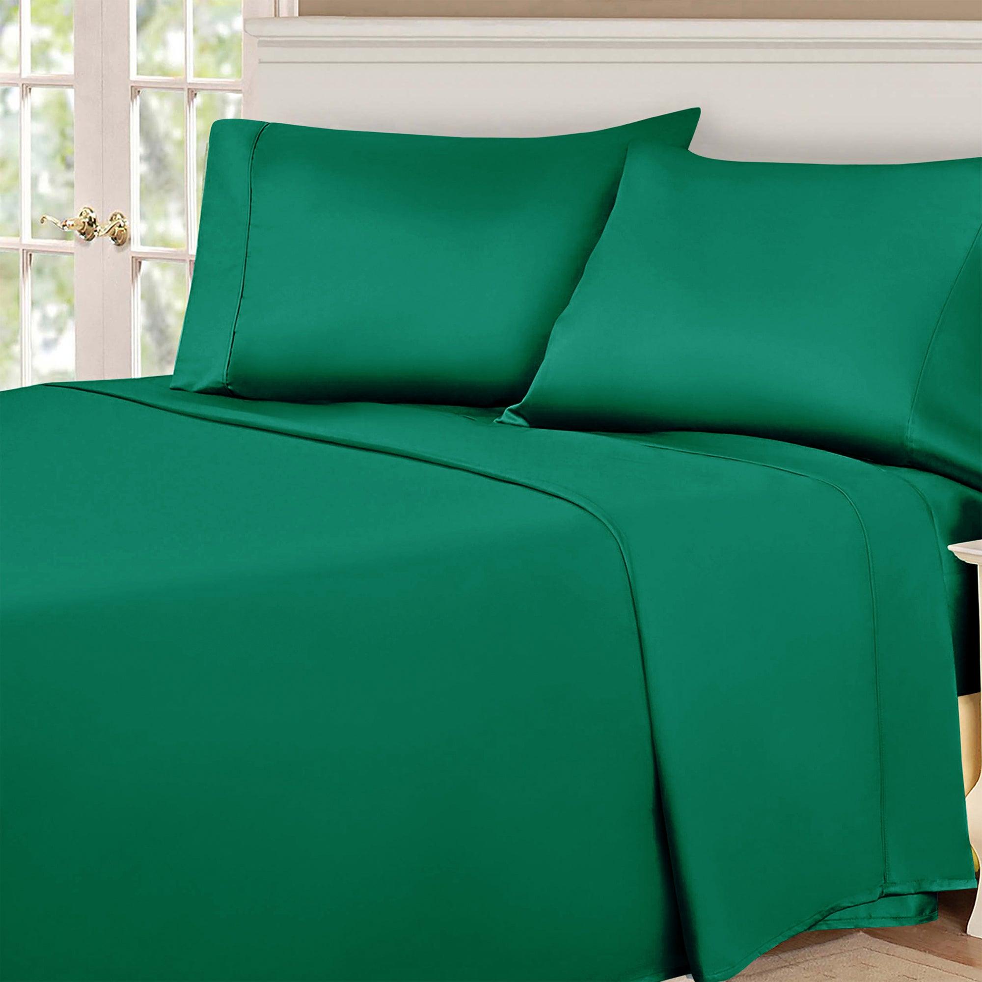 Premium 100% Egyptian Cotton 530 Thread Count Bed Sheet Set - Queen Size, 4-Piece, Breathable & Soft for Ultimate Comfort - Perfect for Luxury Hotels, Master Bedrooms & Gift Giving
