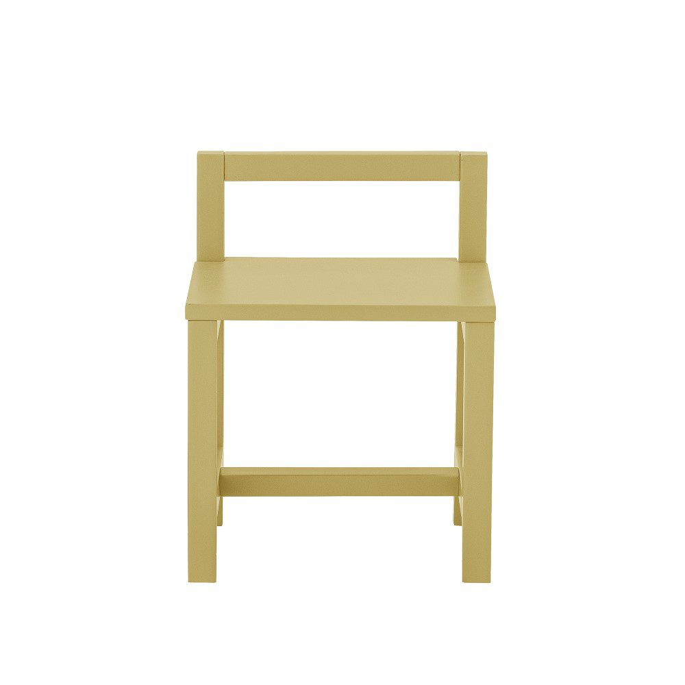 BLOOMINGVILLE Yellow Resin Kids Chair - Durable & Stylish Children's Furniture for Playroom, Nursery, or Classroom