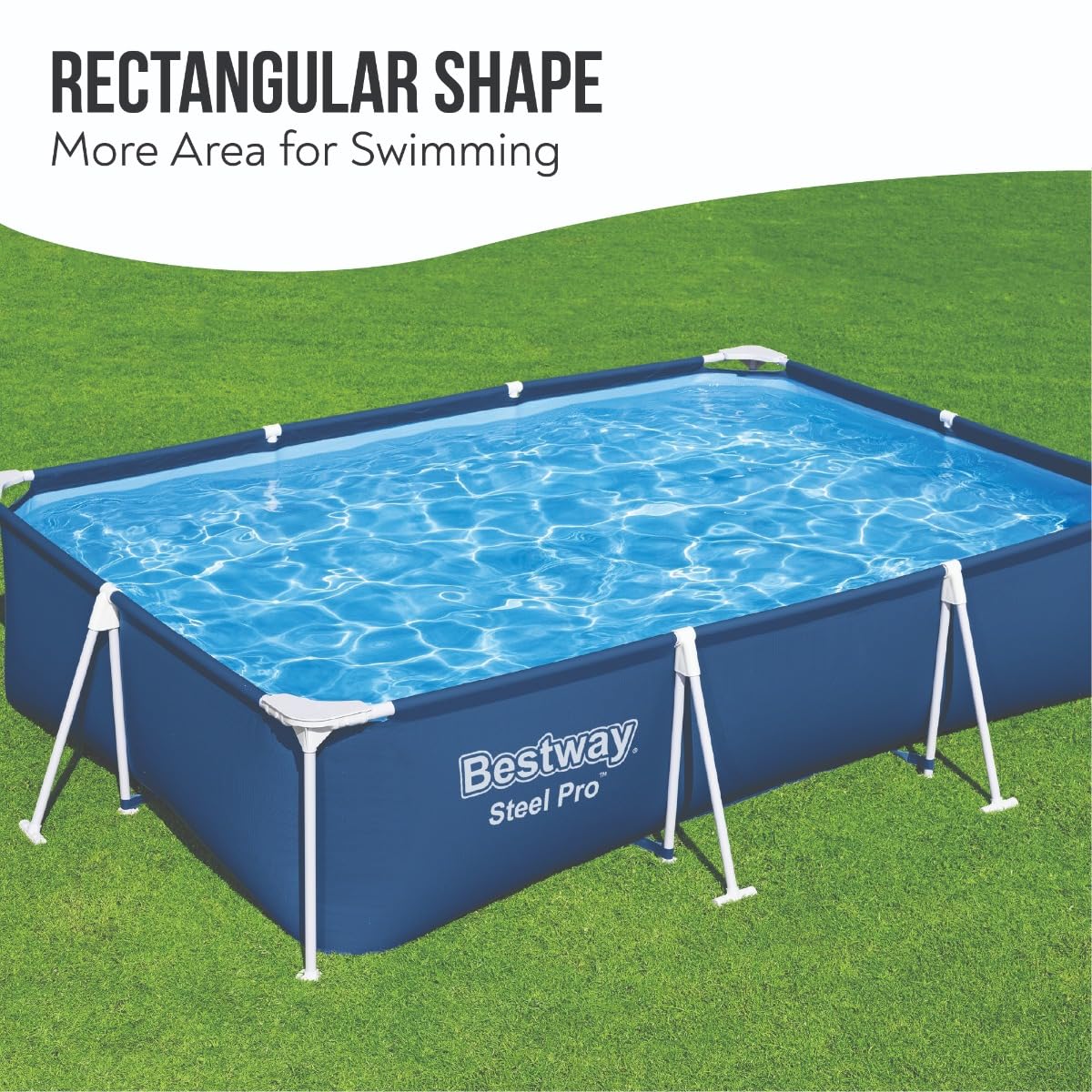 Bestway Steel Pro 9.10ft Metal Frame Above Ground Swimming Pool - Durable Outdoor Family Pool for Backyard, Garden & Summer Fun