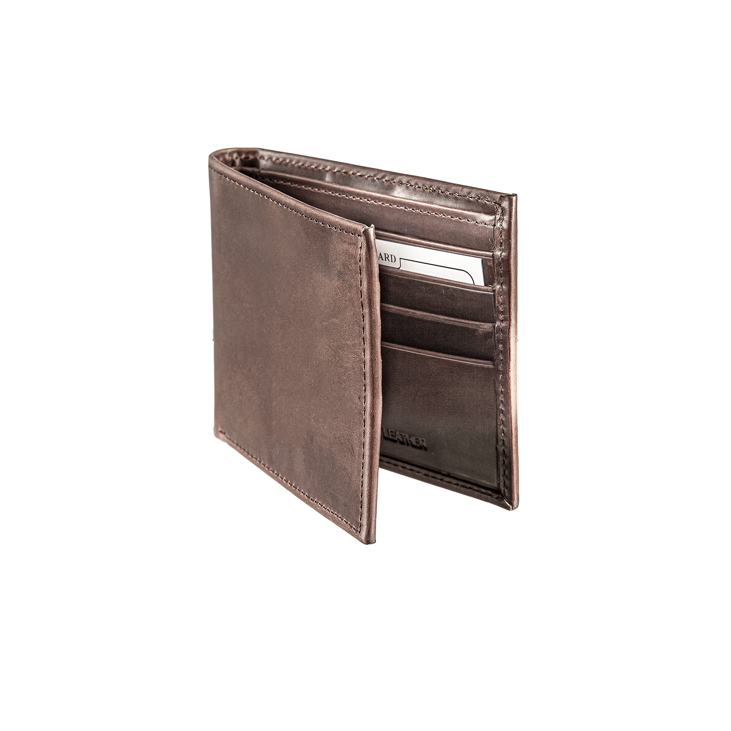 Official NFL Dallas Cowboys Genuine Leather Bi-Fold Wallet - Licensed Logo Stamped - Money & Credit Card Organizer - Perfect for Football Fans & Game Day (Gift Box Included)