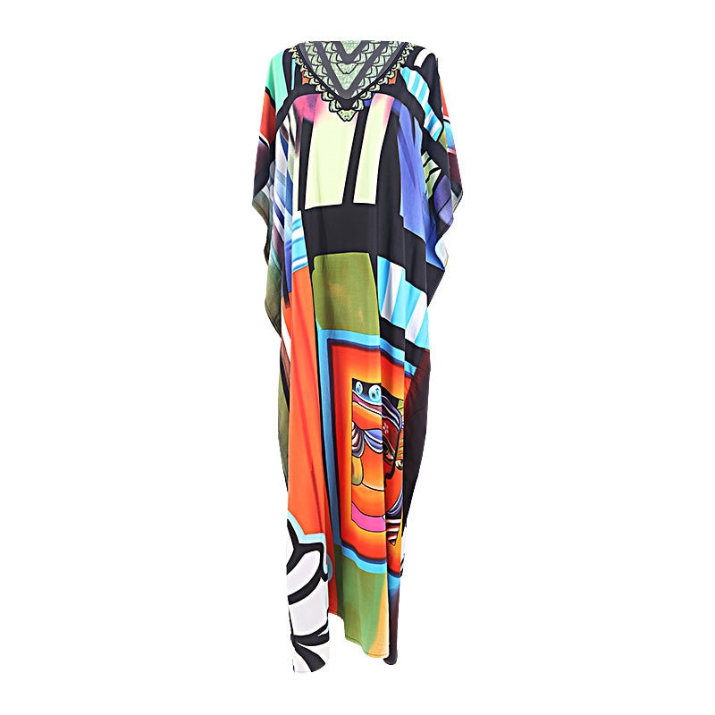Bohemian Beach Dresses & Kaftans - Flowy Bikini Cover Ups, Maxi Robe for Women | Elegant Swimwear Coverup for Pool, Vacation & Summer Outfits