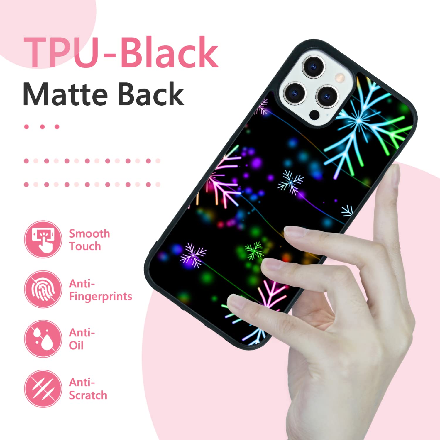 Festive Christmas Snow iPhone 12 Pro Max Case - Shockproof Protective Cover with Cute Holiday Design for Women, Men & Kids | Perfect Gift for Holidays, Parties & Winter Season | Compatible with 6.7