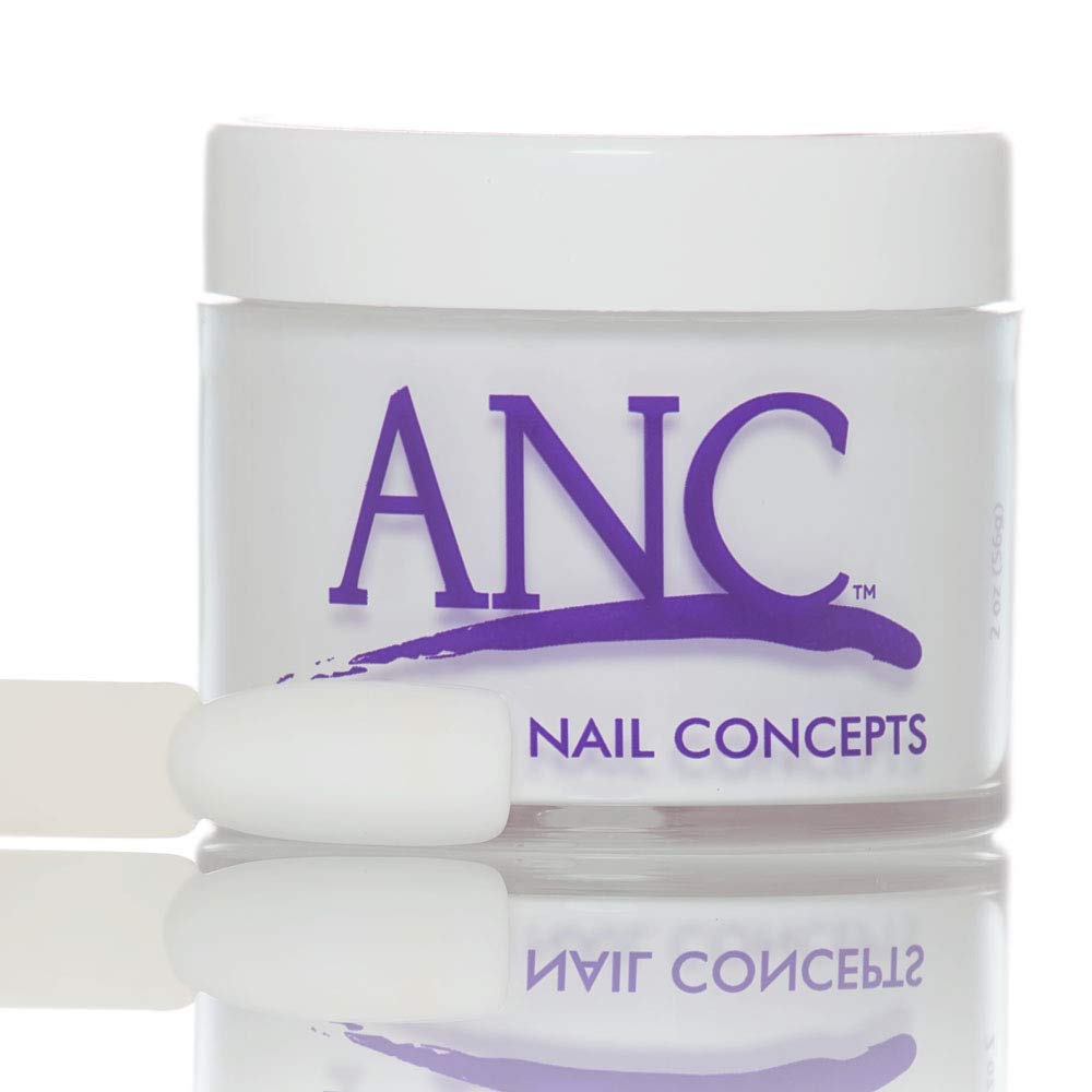 ANC Dipping Powder 1 oz #34 White - Professional Nail Art Kit for Salon & Home Manicure, Long-Lasting Gel Alternative for DIY Nail Extensions & French Tips