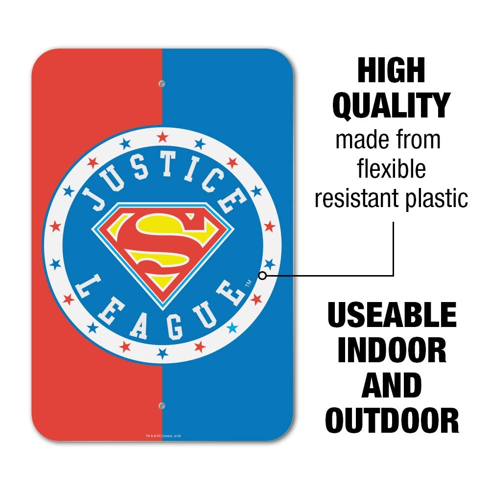 Justice League Superman Logo Wall Art - Superhero Decor for Home, Office & Gym - Perfect for Comic Fans & Man Cave Decor