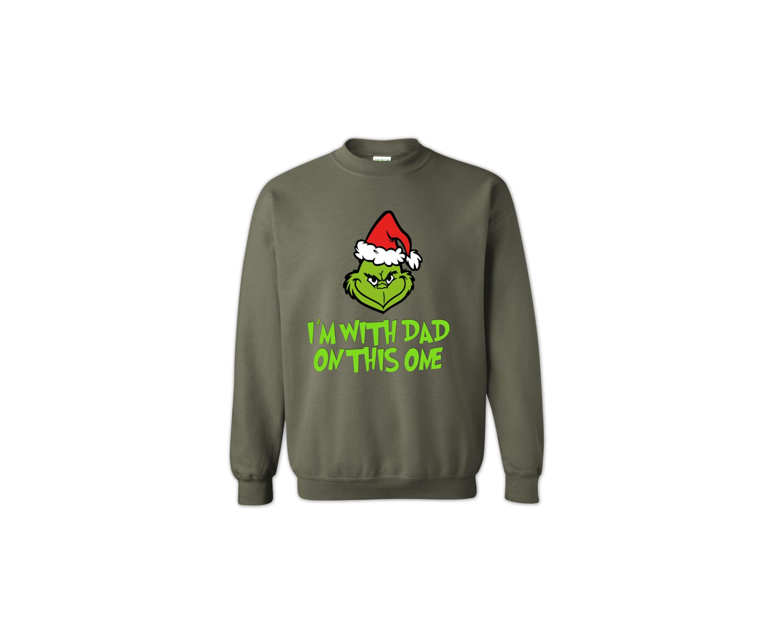 Festive Christmas Matching Family Sweatshirts - Grinch Themed Holiday Sweatshirts for Couples & Family - Funny Graphic Ugly Christmas Sweatshirt - Perfect for Holiday Parties, Family Photos & Festive Gatherings (Sweatshirt)