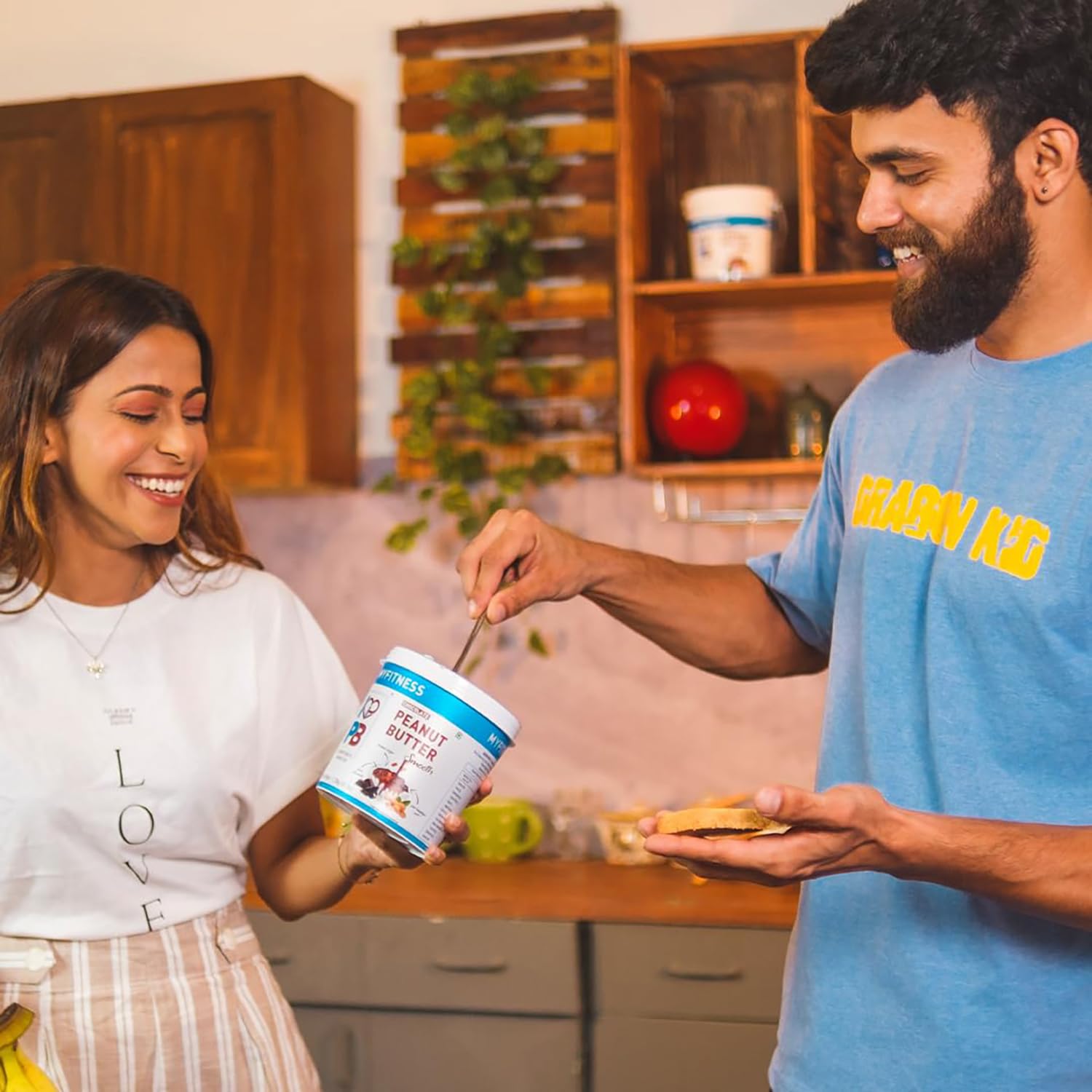 MYFITNESS All Natural Peanut Butter Chocolate Spread - Non-GMO, Gluten-Free, High Protein, No Preservatives - 510g | Healthy Snack for Smoothies, Toast & Baking - Made in USA