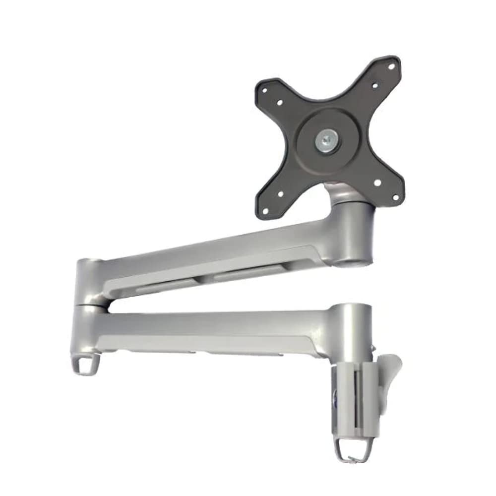 Systema Adjustable Monitor Mount Arm - Heavy Duty VESA 75x75/100x100 Compatible - Ergonomic Desk Clamp for Single LCD LED Screens 13-32 Inch - Perfect for Home Office, Gaming & Workspace Setup