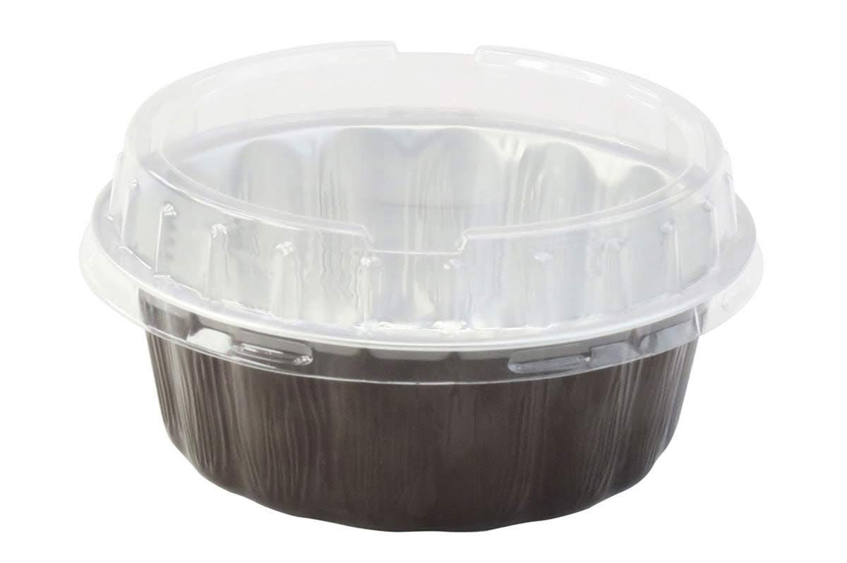 8 oz Disposable Round Aluminum Foil Pans with Snap-on Lids - Mini Cake Pans for Baking, Cupcakes & Desserts | Sturdy Scalloped Design & Vibrant Colors | Perfect for Parties, Picnics & Meal Prep - KitchenDance A8P