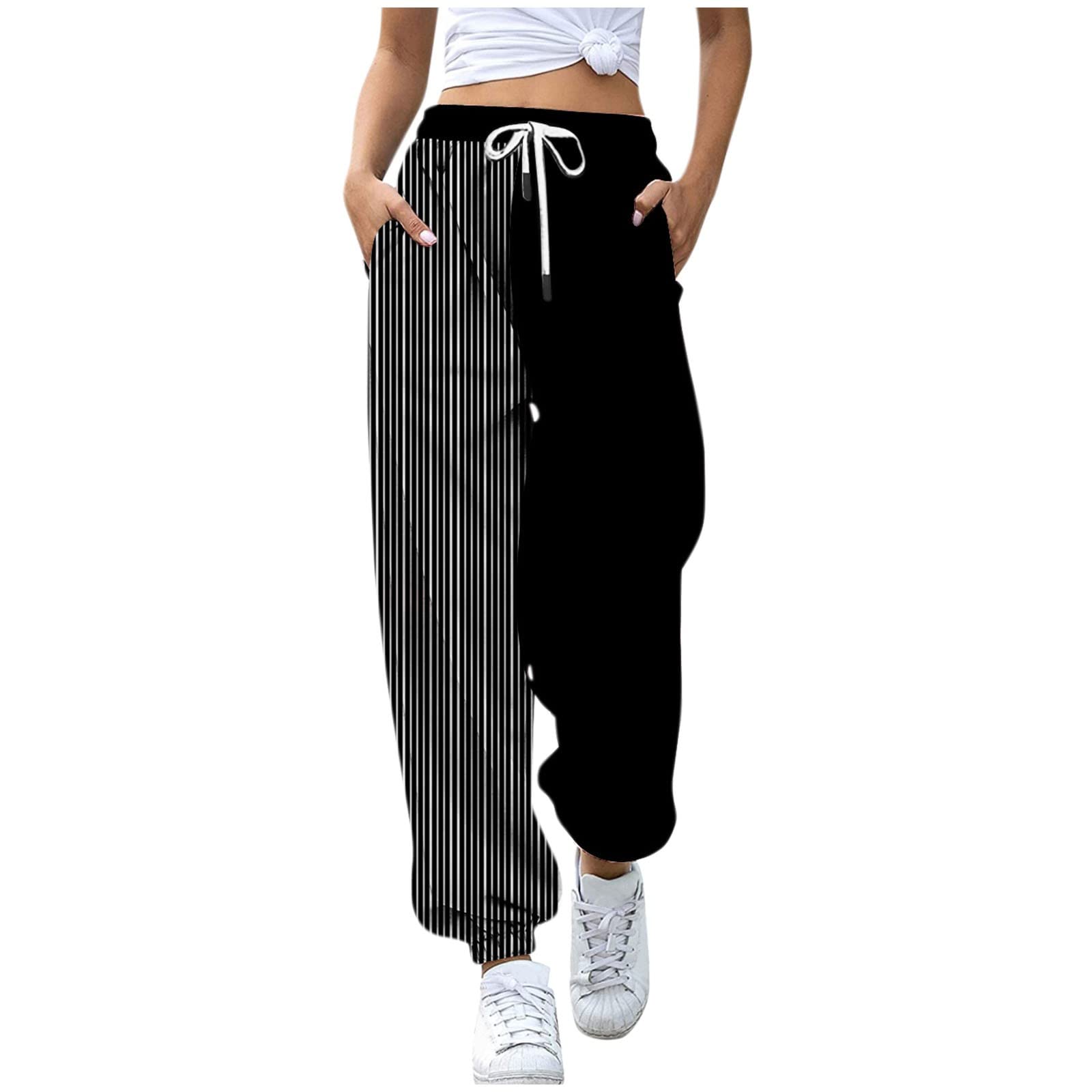Buttery Soft Yoga Sweatpants for Women - High Waist Elastic Drawstring Casual Pants with Delicate Printed Patterns | Perfect for Yoga, Lounge & Everyday Wear