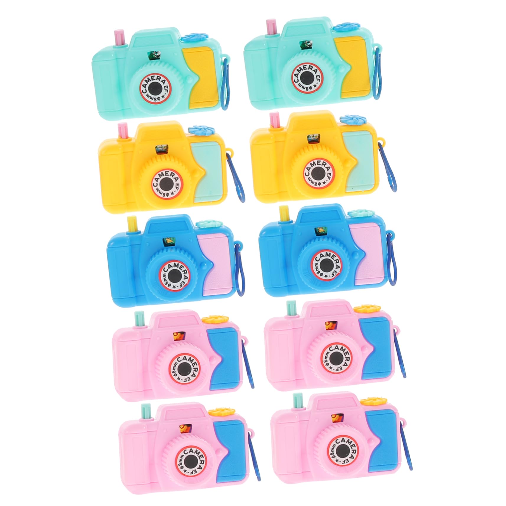 BCOATH 10-Piece Kids Pretend Play Camera Toy Set - Mini Projection Camera with Room Decor for Children's Imaginative Play | Perfect for Birthday Gifts & Role-Playing Games