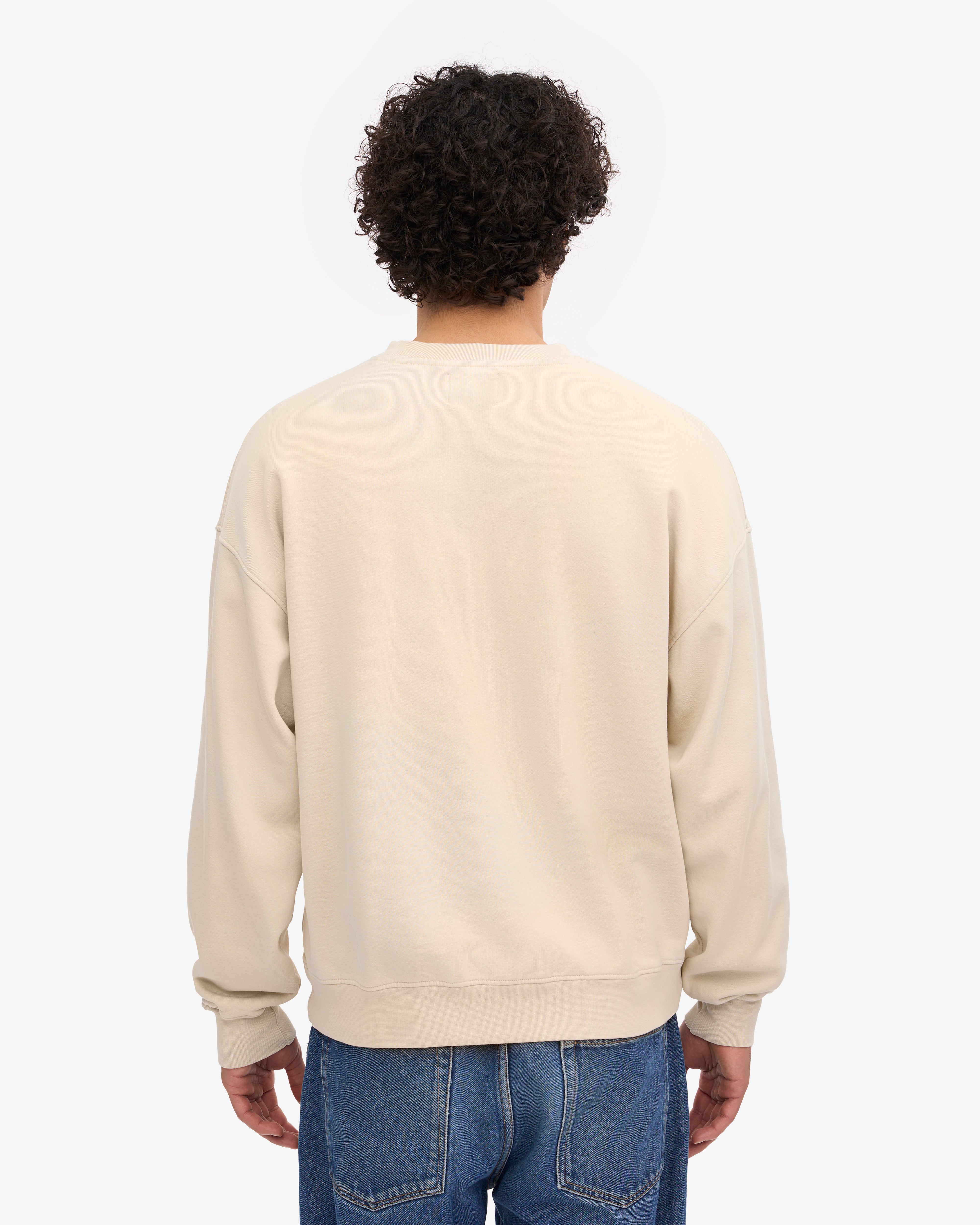 Organic Oversized Crewneck Sweatshirt - Ivory White | Soft & Comfortable Cotton Pullover for Women & Men | Perfect for Casual Wear, Loungewear & Cozy Outfits