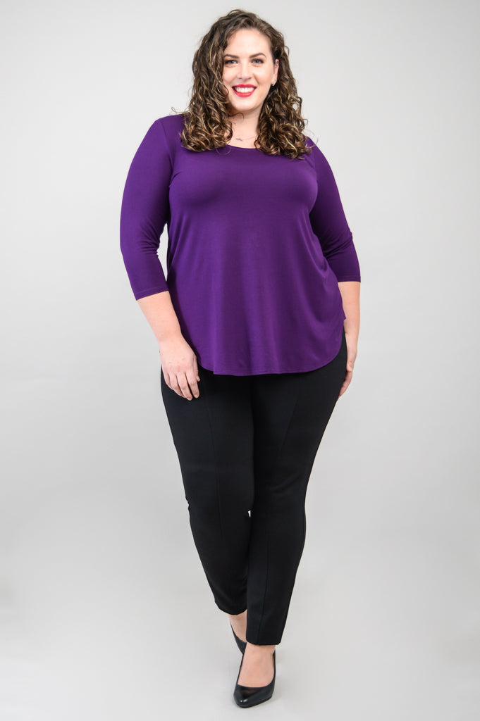 Royal Bamboo 3/4 Sleeve Jazz Top - Breathable & Comfortable Women's Shirt for Dance, Performance & Casual Wear