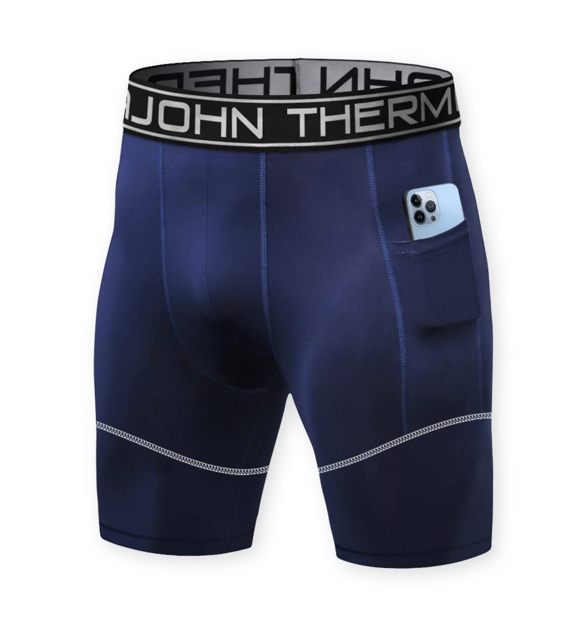 Thermajohn Men's Compression Shorts with Pockets - Breathable Spandex Athletic Underwear for Running, Workout & Gym - Moisture Wicking & Supportive Base Layer