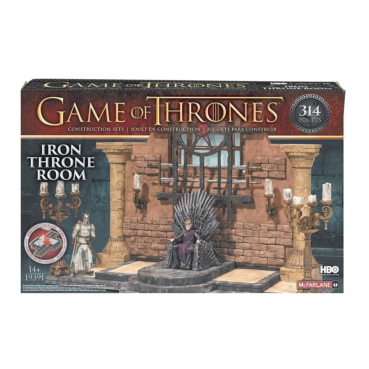 McFarlane Toys Game of Thrones Iron Throne Room Building Set - Official Collectible Construction Kit for Fans & Display - Perfect for Home Decor, Gifts, and Game of Thrones Merchandise Collections
