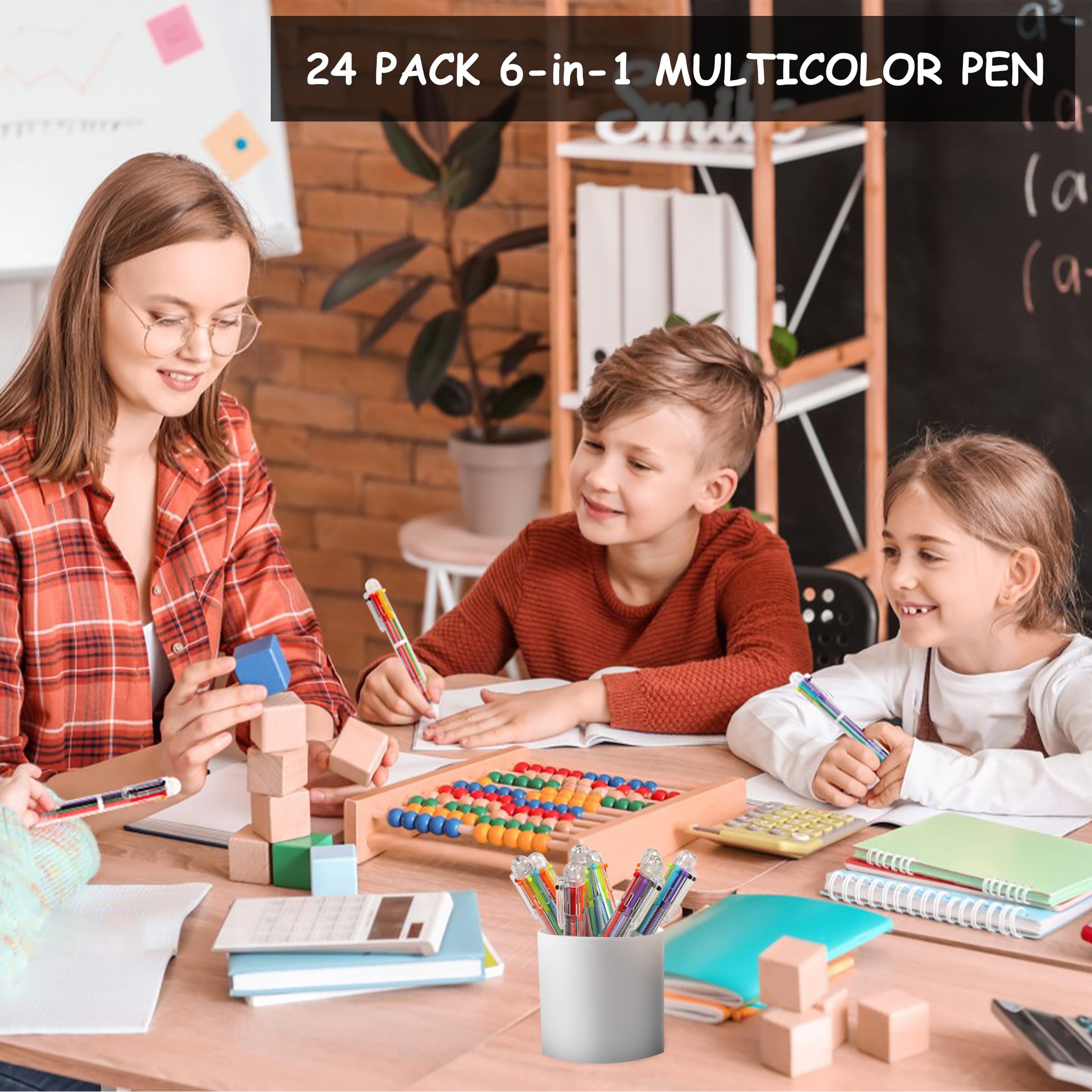 DAIKOYE 24-Pack 0.5mm Multicolor Ballpoint Pens for School, Office & Gifts