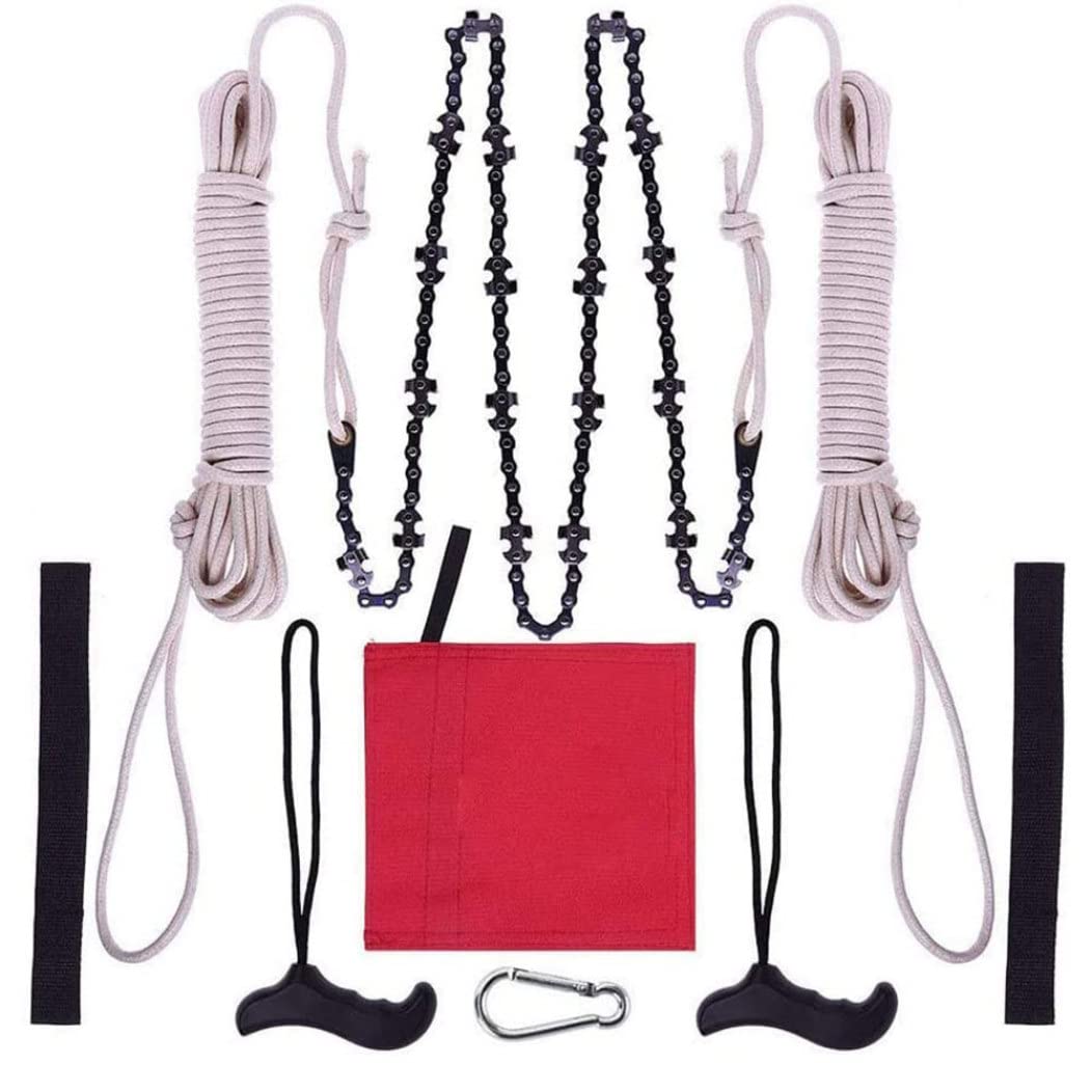 Hand Chain Saw for Tree Branch Pruning - Outdoor Gardening & Logging Tool for High Limbs