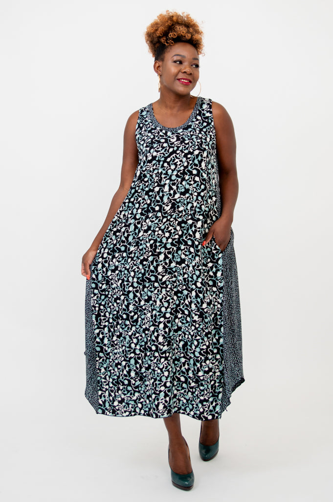 Ari Dress with Kuncup Design - Elegant Floral Print Women's Dress for Parties, Weddings & Special Occasions