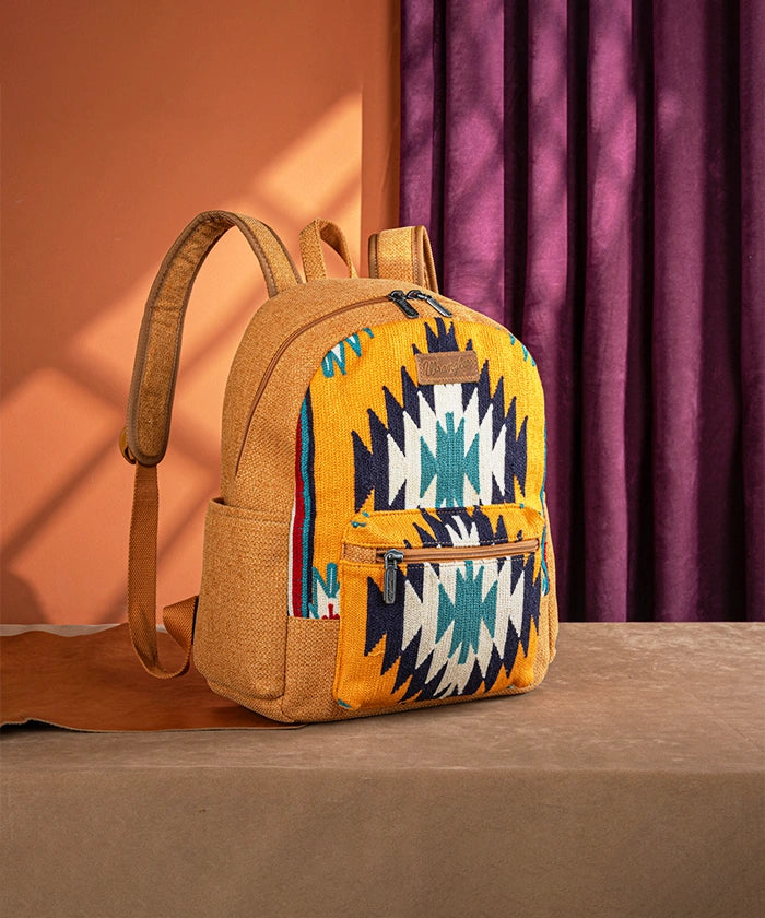 Wrangler Aztec Navajo Print Concealed Carry Backpack for Men & Women - Stylish Tactical Daypack for Hiking, Travel & Everyday Use