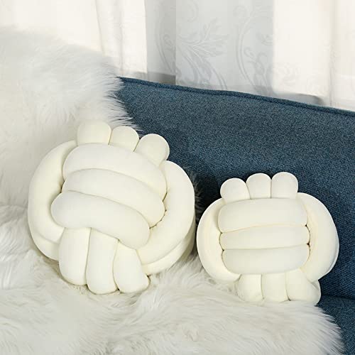 11 Inch Round Knot Pillow - Soft Decorative Throw Cushion for Bedroom, Living Room & Sofa - Perfect for Home Decor, Relaxation & Cozy Comfort