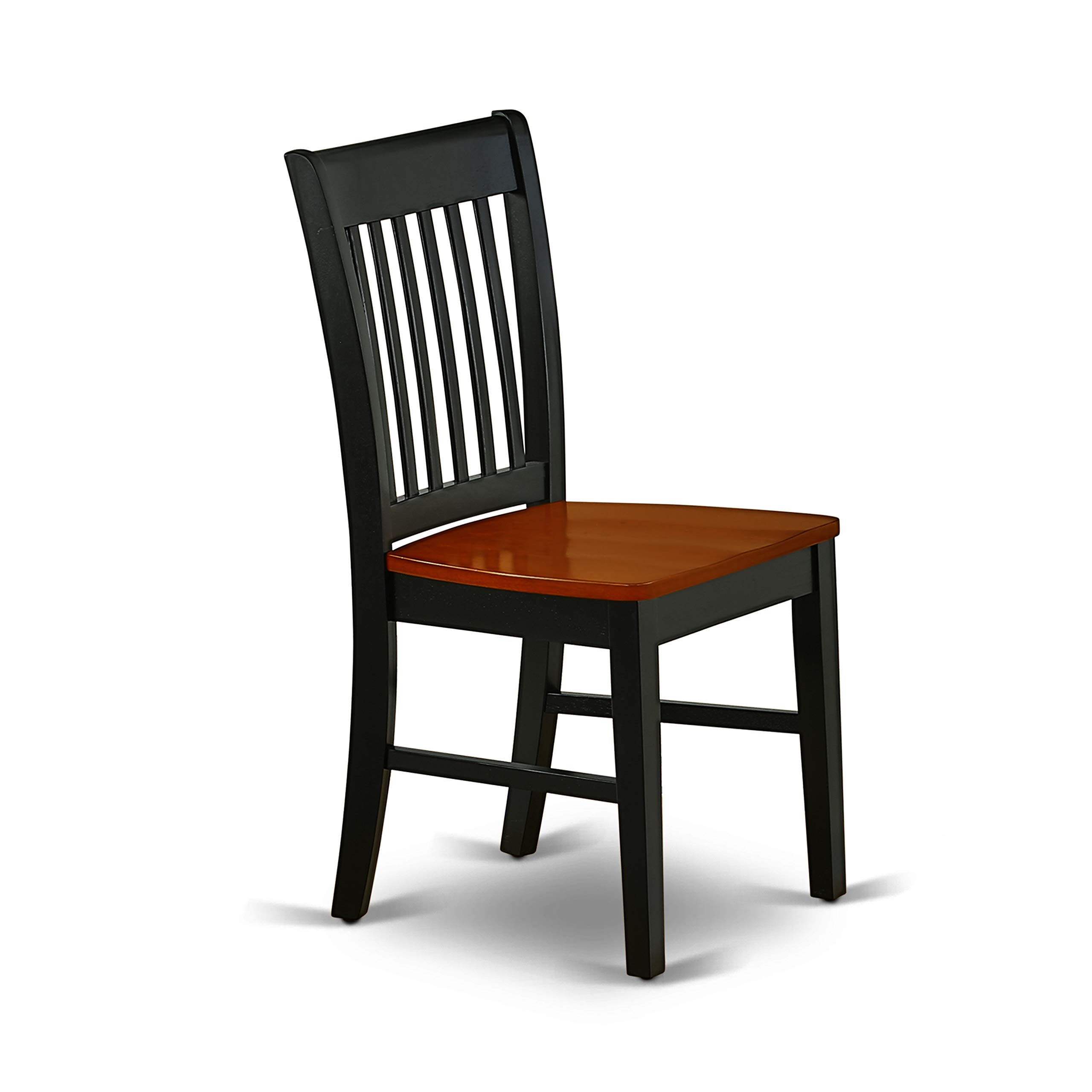 East West Furniture HLNO3-BCH-W 3-Piece Round Kitchen Dining Set with Pedestal Table & 2 Chairs, 42x42 Inch, Black & Cherry - Perfect for Small Spaces, Breakfast Nooks, and Cozy Apartments