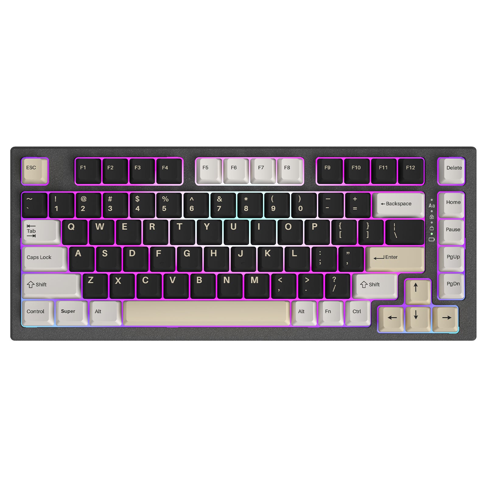 YUNZII YZ75 Pro Wireless Mechanical Keyboard - 75% Layout, Bluetooth/2.4G/USB-C, RGB Backlit, Hot-Swappable for Gaming & Office Use