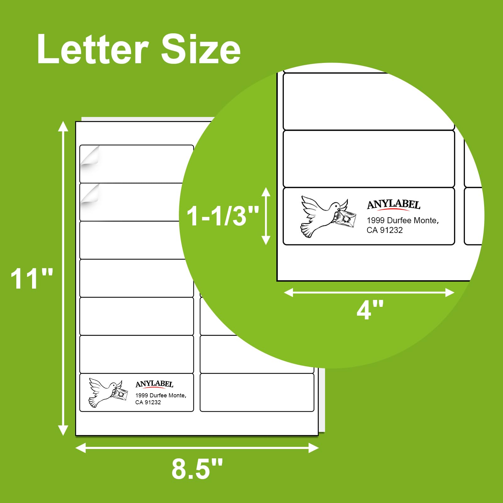 14 Per Page Mailing Labels 1-1/3