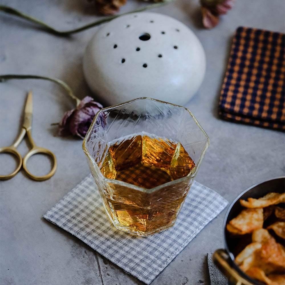 Premium Linen Coaster Set of 6 - Absorbent & Durable Drink Coasters for Hot & Cold Beverages - Perfect for Dining Table, Coffee Table, and Home Decor