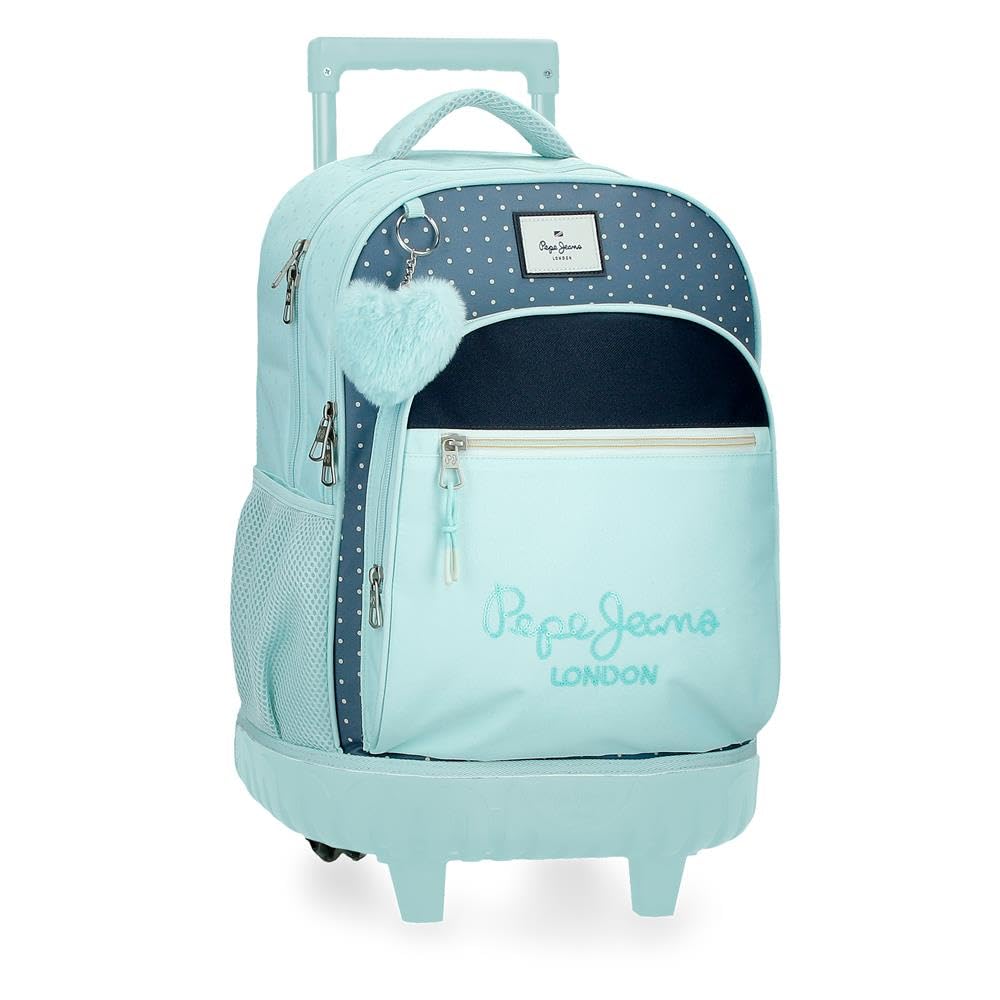 Pepe Jeans Dalma School Backpack for Kids - Adjustable Wide Straps, Front Pocket, Durable Polyester Material - Perfect for School, Travel & Daily Use