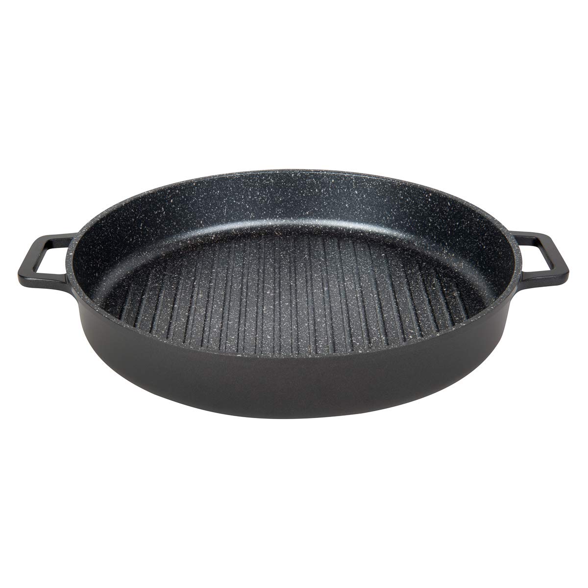 Non-Stick Stovetop Oven Grill Pan with Heat-in Steam-Out Lid - 12 Inch Black Nonstick Cookware for Grilling, Roasting & Searing - Perfect for Indoor BBQ, Steaks, Burgers & Vegetables