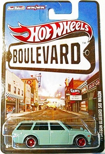 Hot Wheels Teal Datsun Bluebird 510 Wagon 1:64 Scale Die Cast Car - Boulevard Series Collectible Toy for Display & Racing - Perfect for Car Enthusiasts & Kids Play