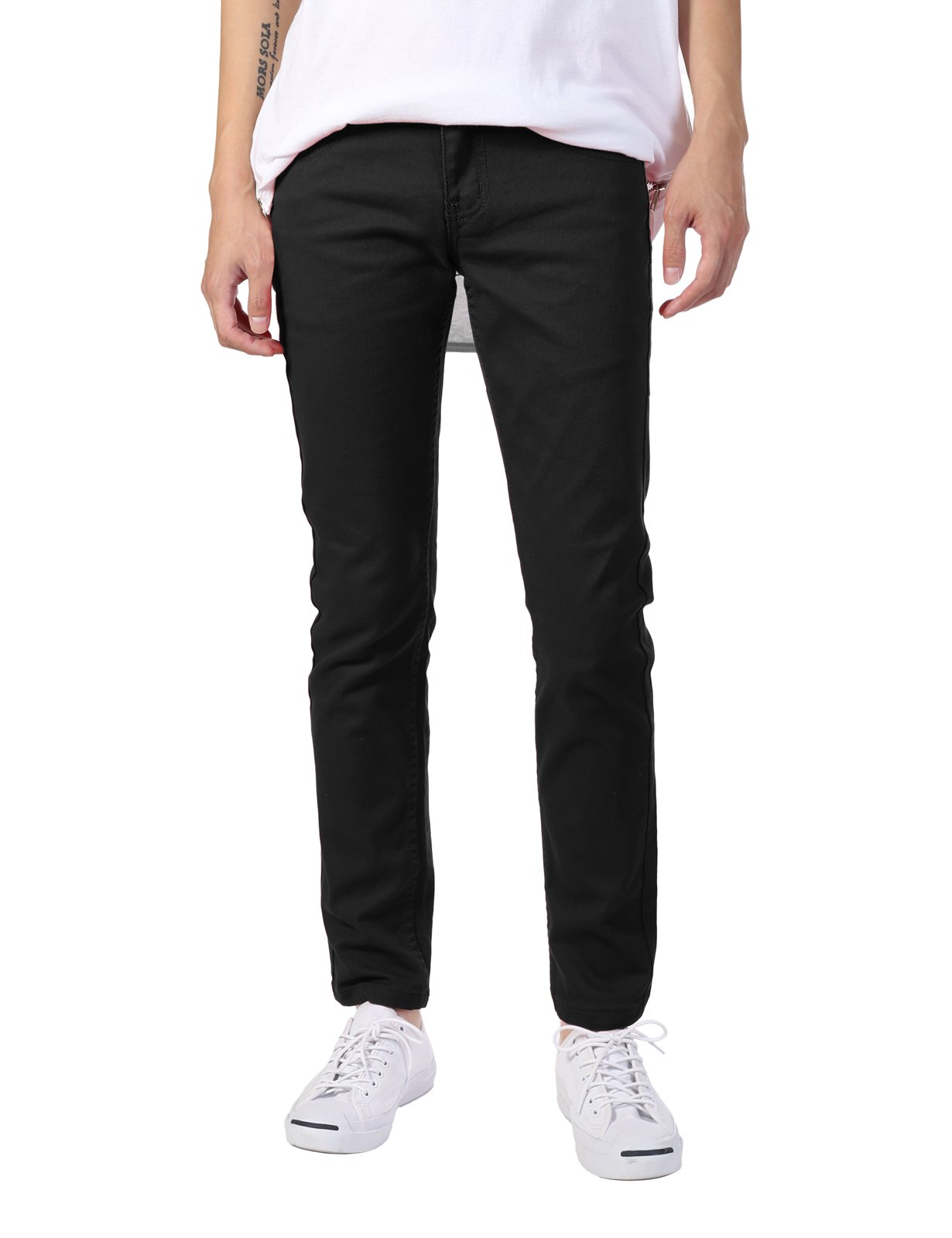 JD Apparel Men's Skinny Fit Stretch Denim Jeans - Slim Tapered Comfortable Pants for Casual Wear & Night Out