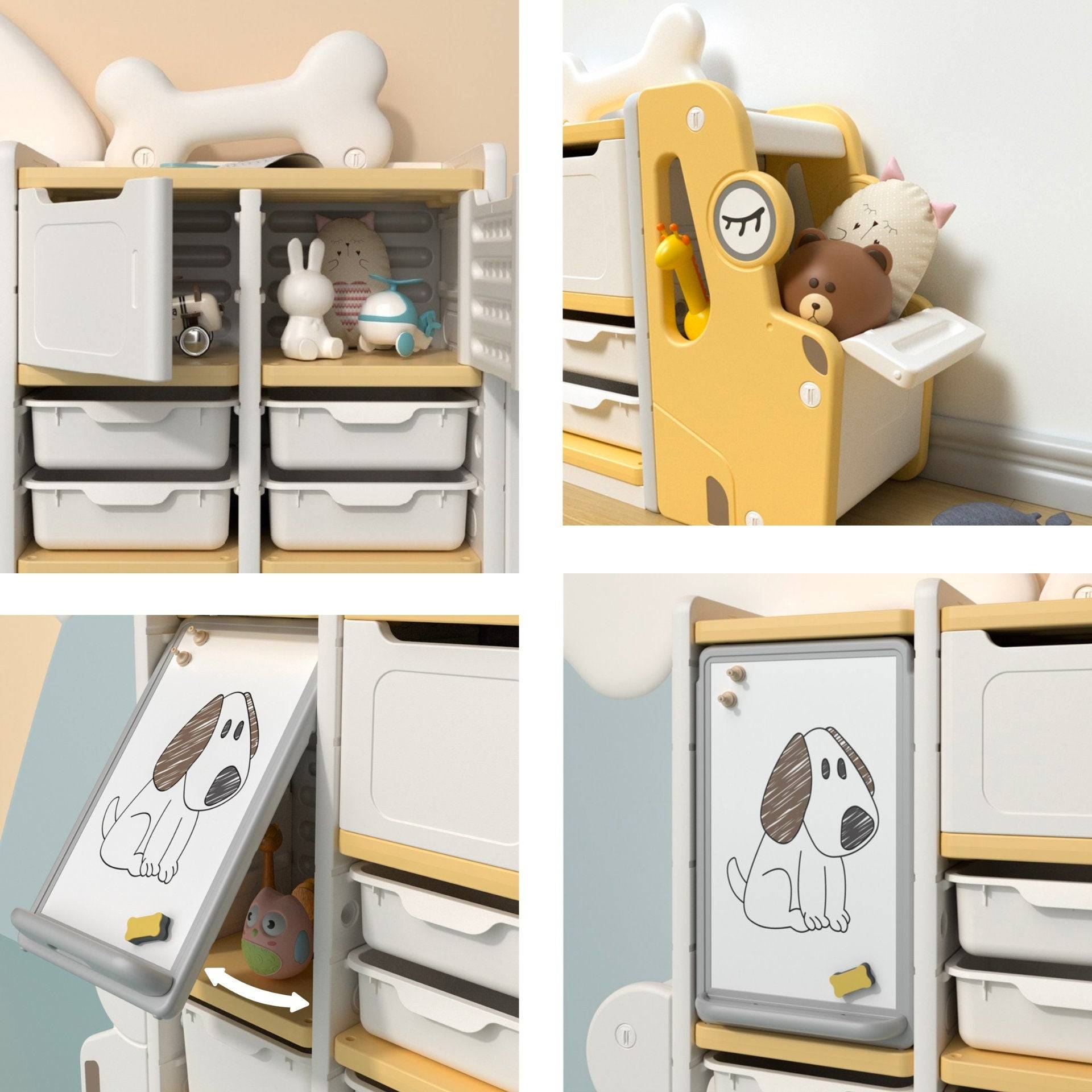 Kids Toy Storage Train Organizer - Stylish Toy Storage Solution for Playrooms & Bedrooms - Perfect for Organizing Toys, Books & More