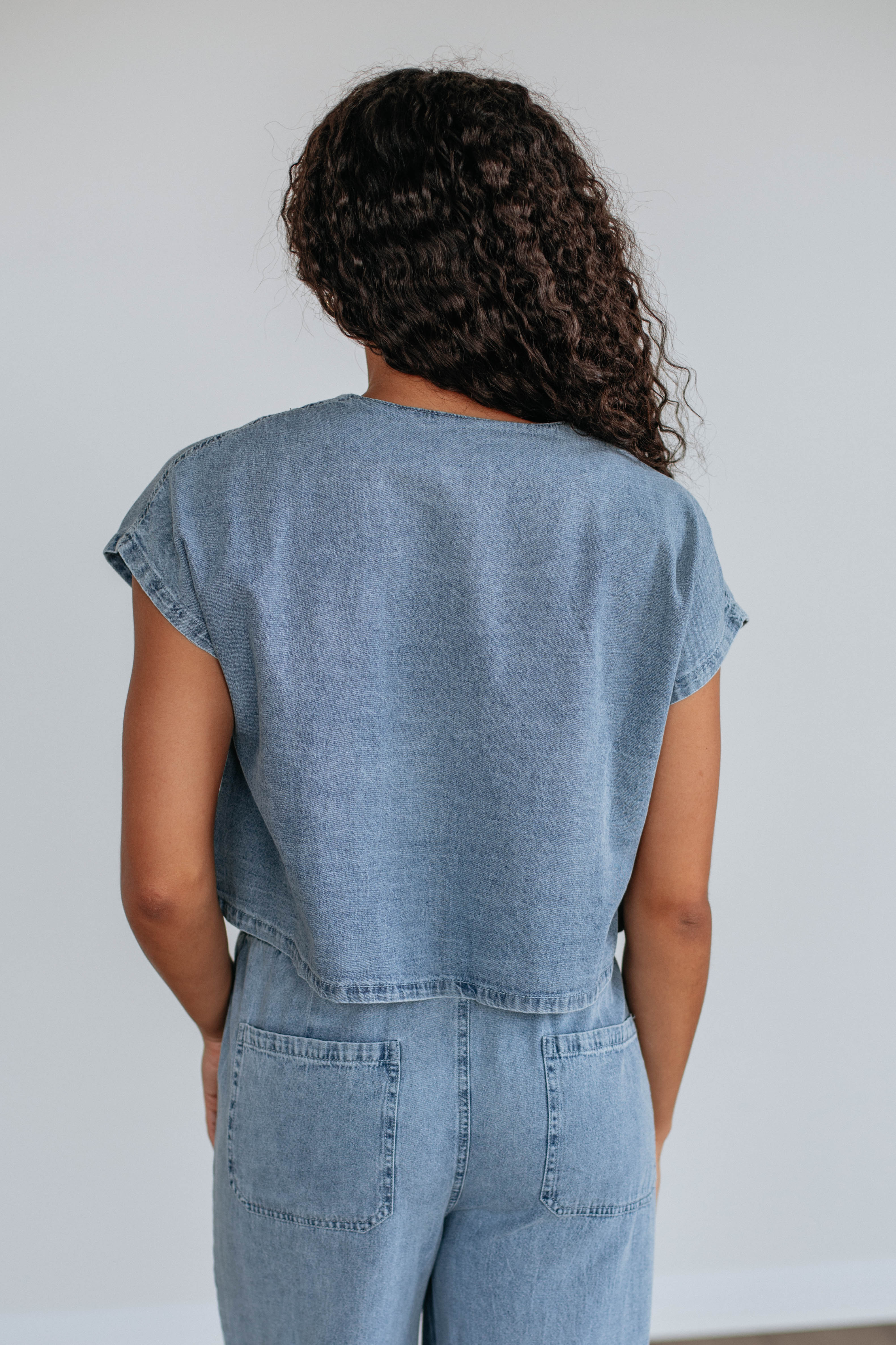 Dove Denim Top for Women - Stylish Casual Shirt with Comfort Fit - Perfect for Everyday Wear, Outings & Layering