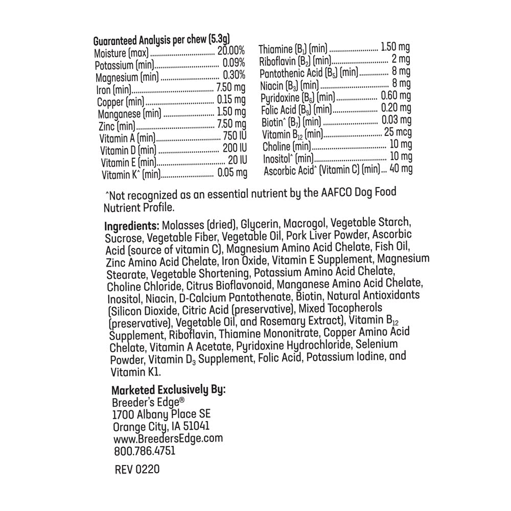 Revival Animal Health Breeder's Edge Breed to Wean Prenatal & Postnatal Vitamin Supplement for Medium & Large Dogs - 400 Count - Supports Healthy Pregnancy & Nursing for Mother Dogs