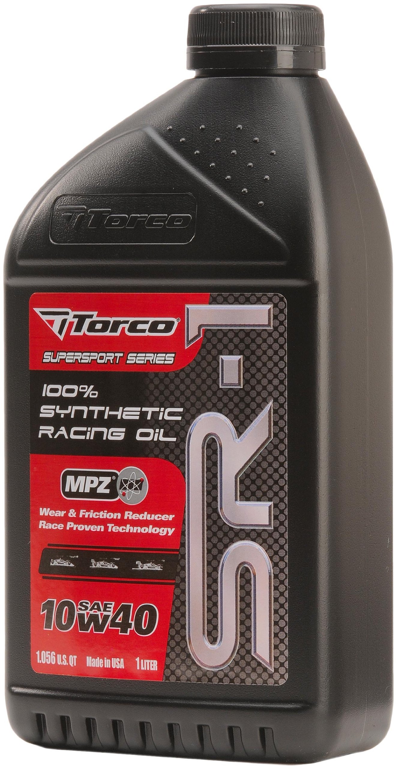 Torco SR-1 10W-40 Synthetic Racing Motor Oil - 1 Liter Bottle (Case of 12) | High Performance Engine Protection for Track & Street Racing