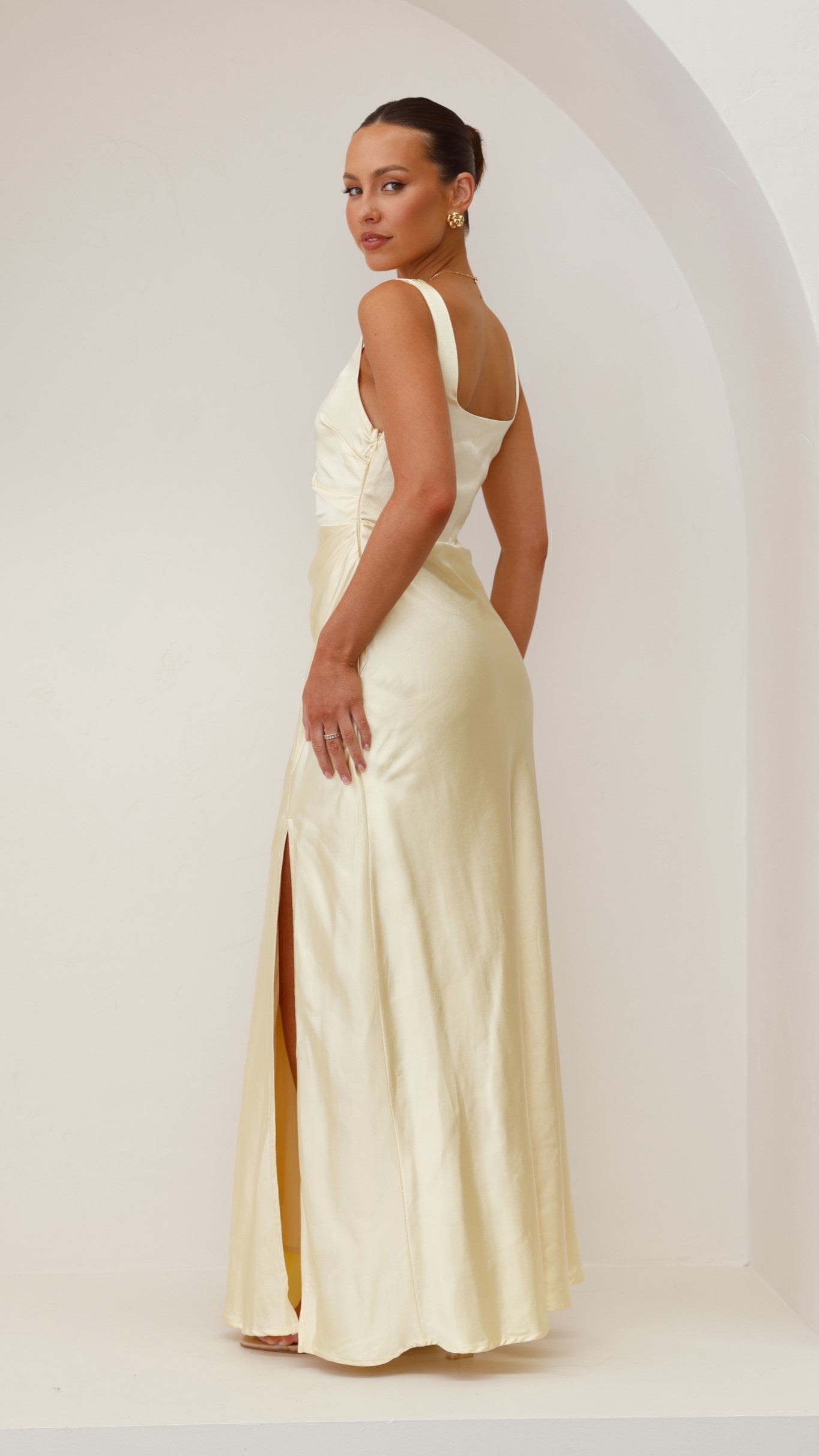 Alaria Maxi Dress for Women - Flowy Long Summer Dress in Yellow | Perfect for Beach, Vacation & Casual Outings