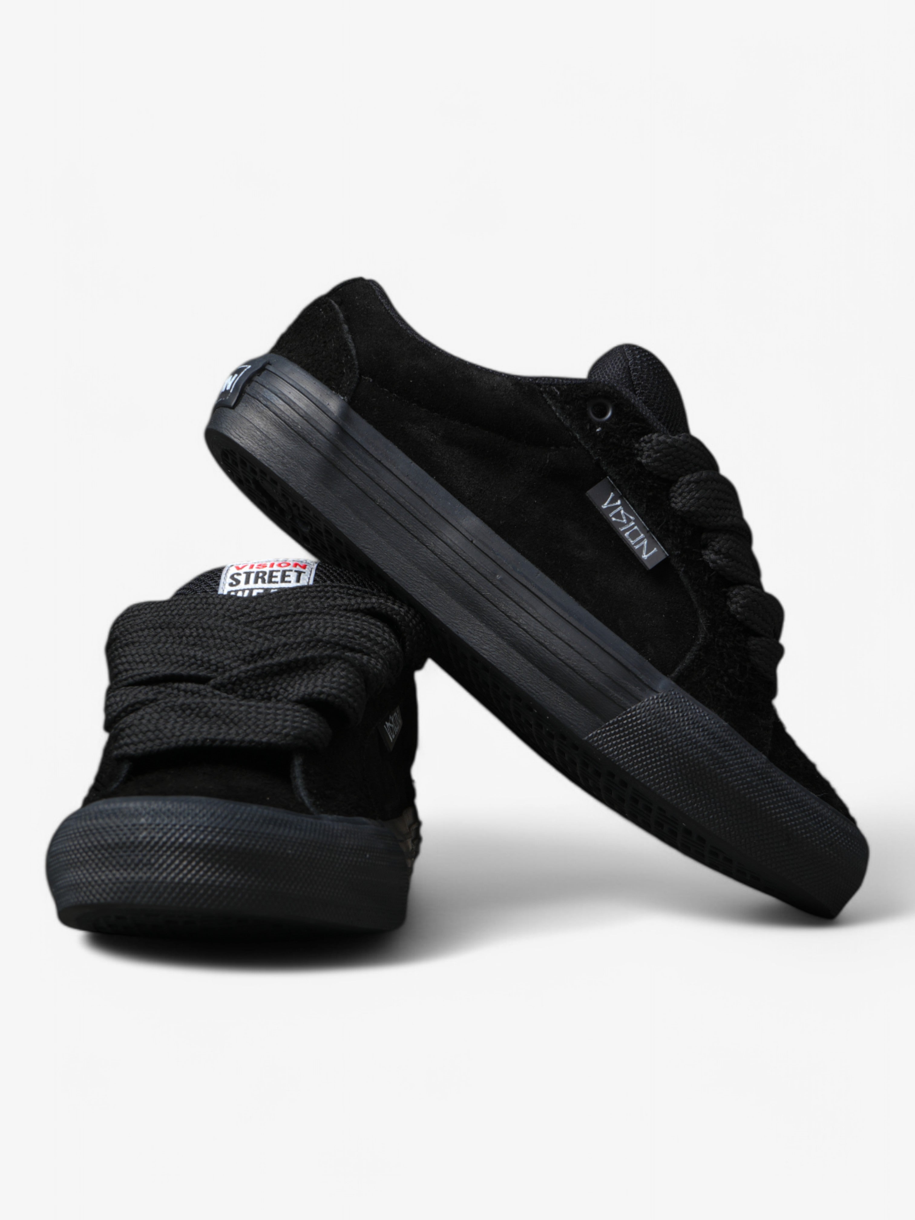 Vision Street Wear Odd Cirkus Suede Skate Shoes for Men & Women - Black High-Top Sneakers for Street Style & Skateboarding