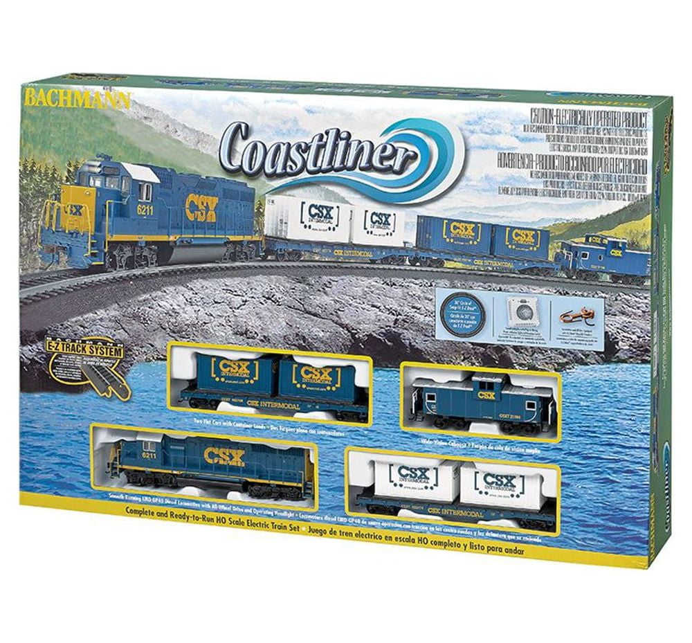 Bachmann Trains Coastliner HO Scale Ready to Run Electric Train Set - Perfect for Model Railroad Enthusiasts & Home Layouts