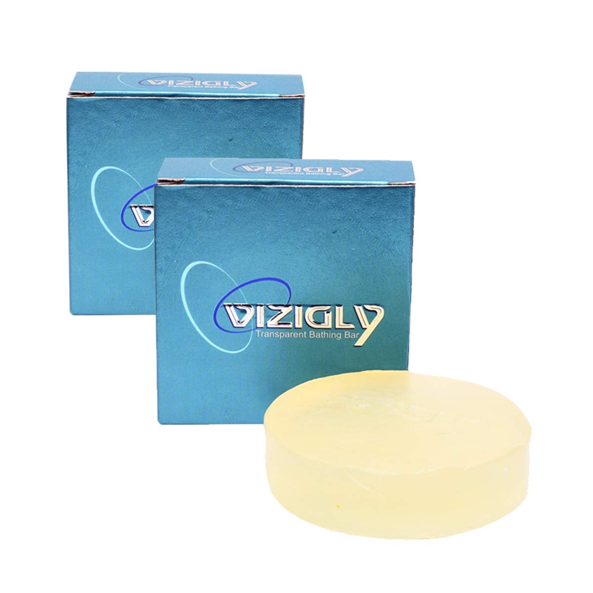 Vizigly Transparent Bathing Soap 75g (Pack of 2) - Gentle Cleansing Bar for Sensitive Skin, Moisturizing & Refreshing - Perfect for Shower, Spa & Travel