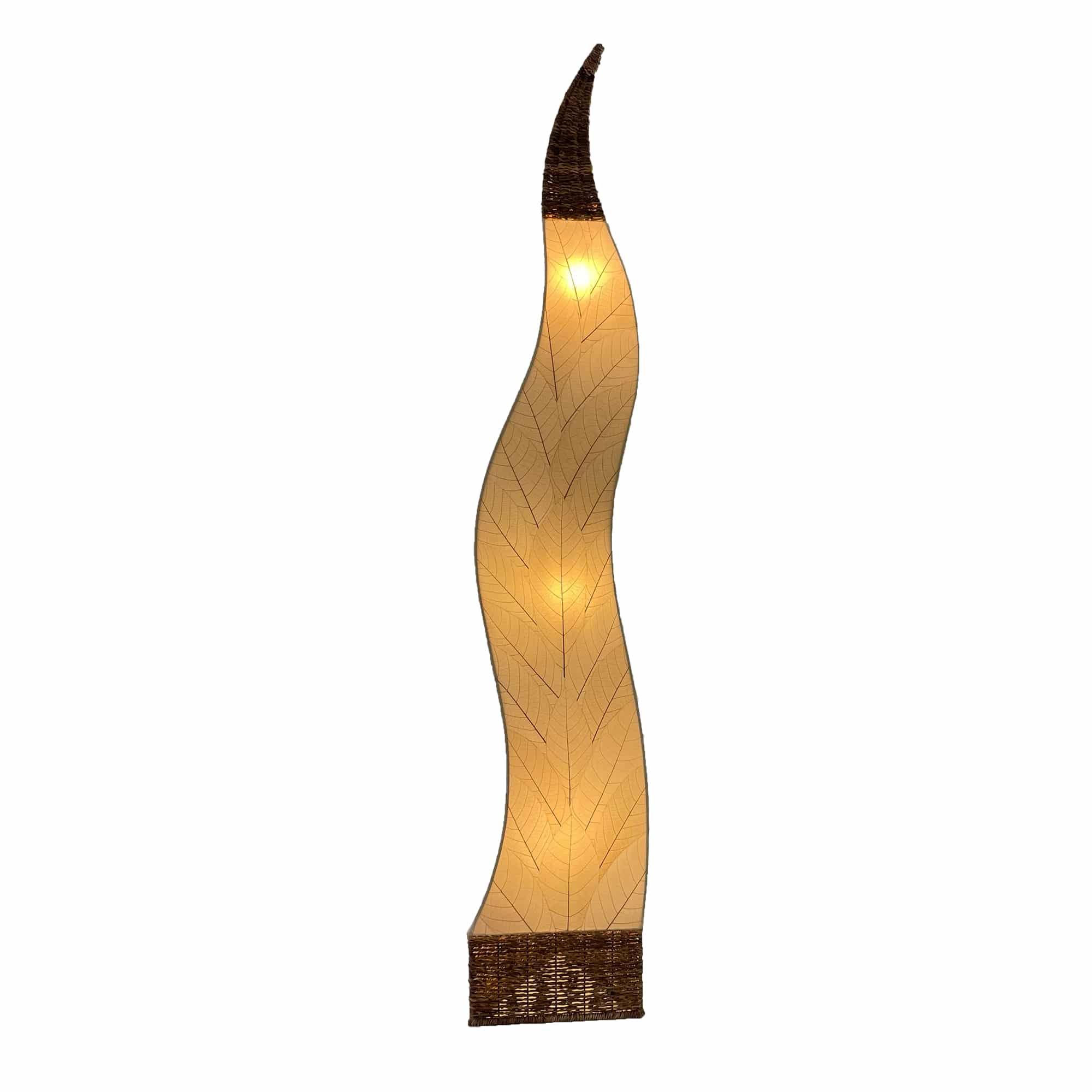 Flame Giant Floor Lamp Natural - Modern LED Standing Light for Living Room, Bedroom & Office - Adjustable Brightness & Warm White Light